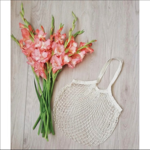 NEW NET BAG IN IVORY MESH BAG - Picture 7 of 8